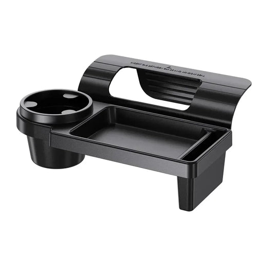 Multifunctional Car Side Door Hanging Organizer with Cup Holder Black