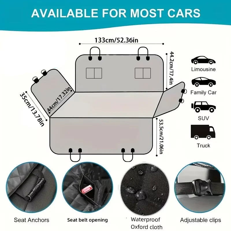 Waterproof Dog Car Seat Hammock Cover