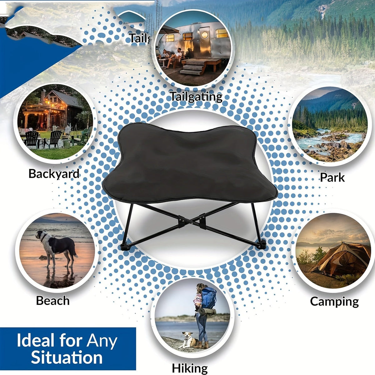 Portable Elevated Dog Bed for All Dog-2